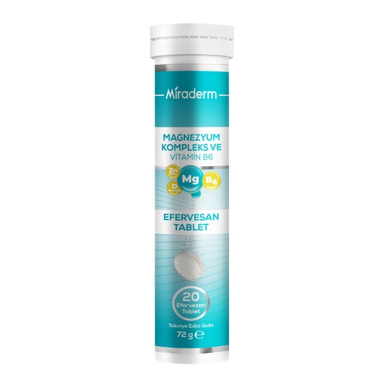 Miraderm Magnesium Complex & Vitamin B6 Supplement 20 Tablets