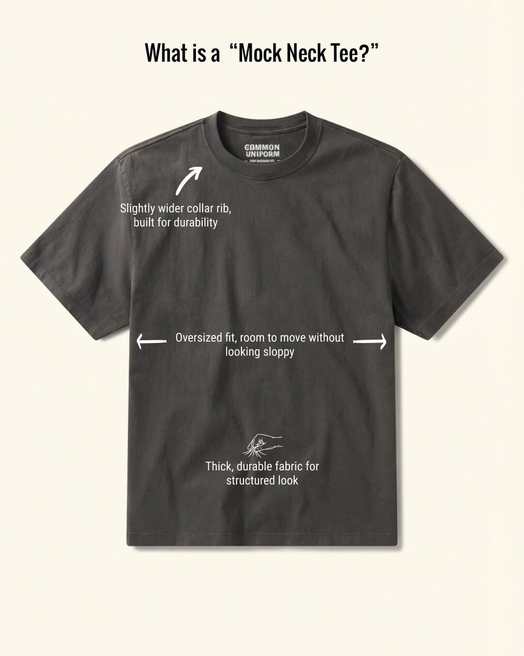 MENS MOCK NECK TEE