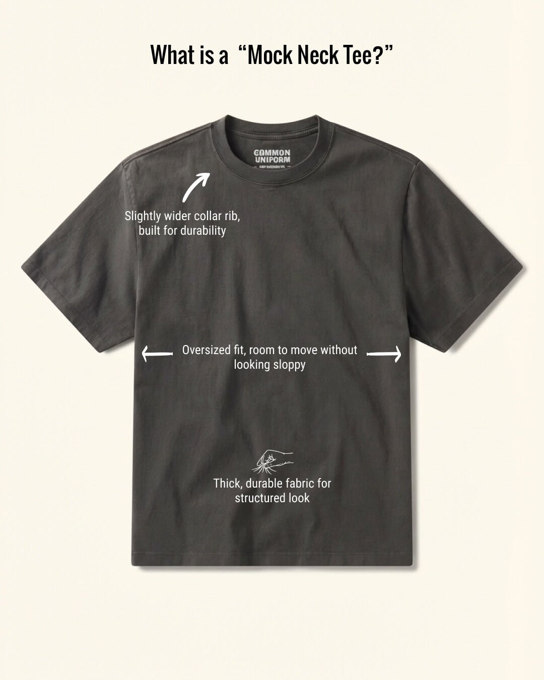 MENS MOCK NECK TEE