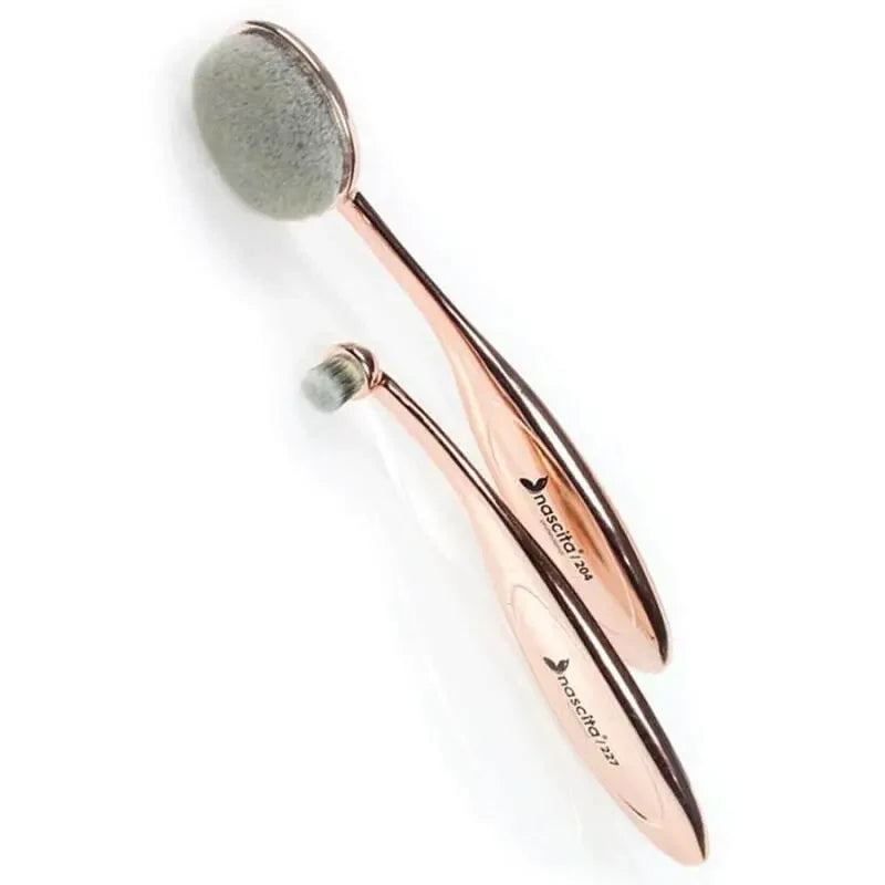 Nascita Bronzy Glow Oval Brush Set for Flawless Makeup 2-Piece