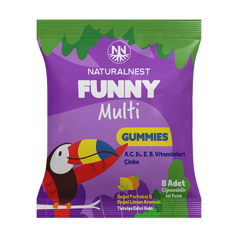 NaturalNest Funny Multi Gummies Vitamin Support 8 Pieces