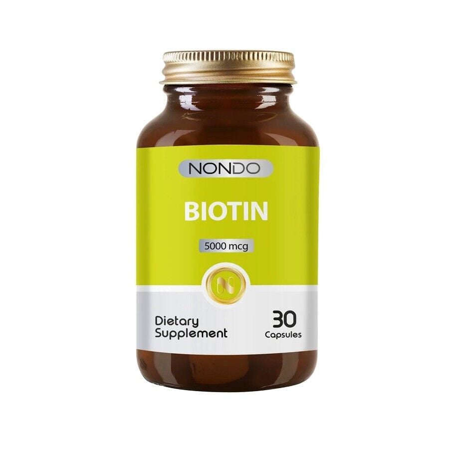 Nondo Vitamins Biotin 5000mcg Dietary Supplement 30 Capsules
