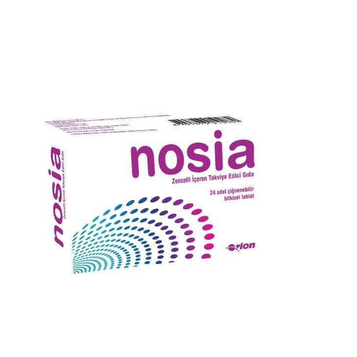 Orion Saglik Nosia Ginger Extract Chewable Tablets 24 Count
