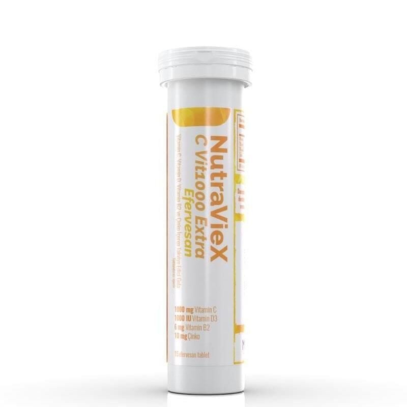 Nutraviex Vitamin C 1000mg Extra Effervescent Tablets 15 Count