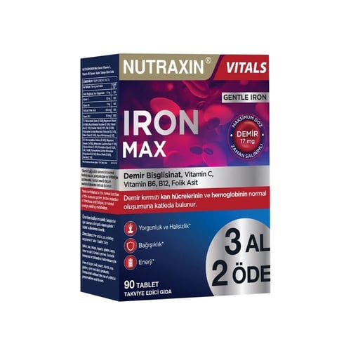 Nutraxin Iron Max 3 Pay 2 90 Tablets