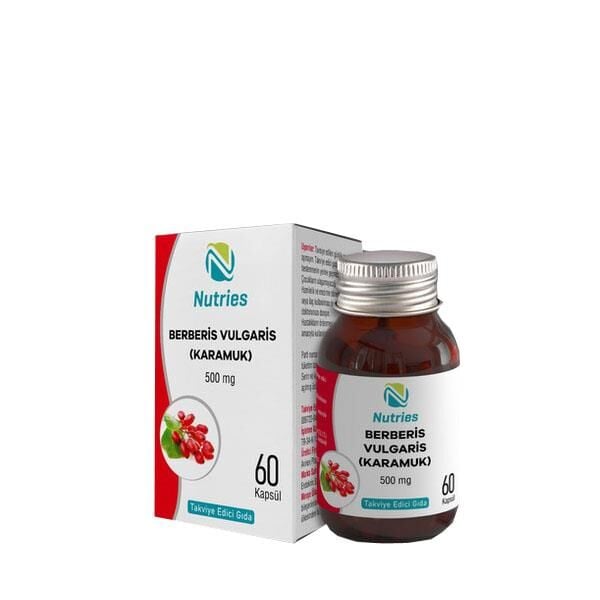 Nutries Berberis Vulgaris Dietary Supplement 500mg 60 Capsules