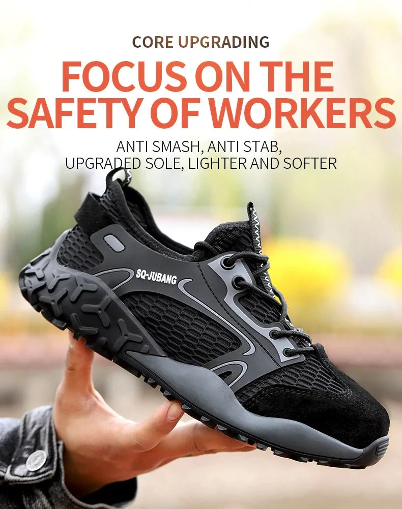 Steel Toe Anti-Collision Breathable Safety Work Boots