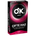 Okey Double Pleasure Ribbed & Dotted Condoms 10-Pack