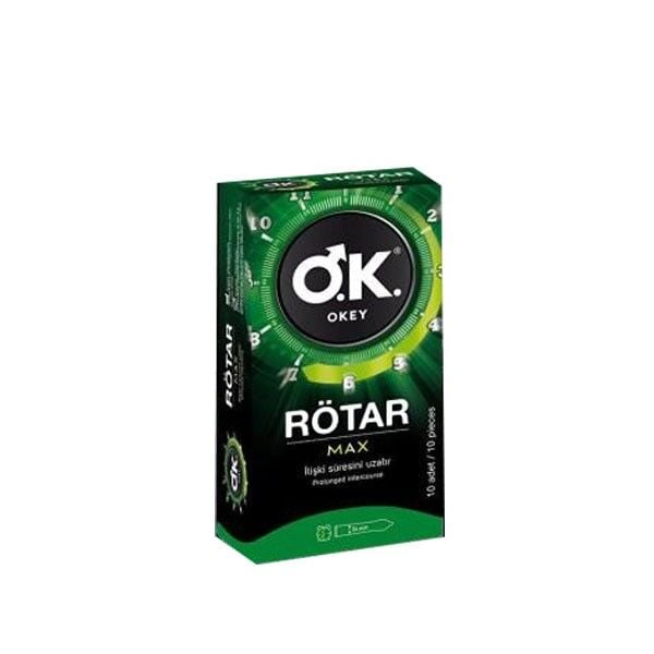 Okey Rotar Max Condoms for Lasting Performance 10 Count