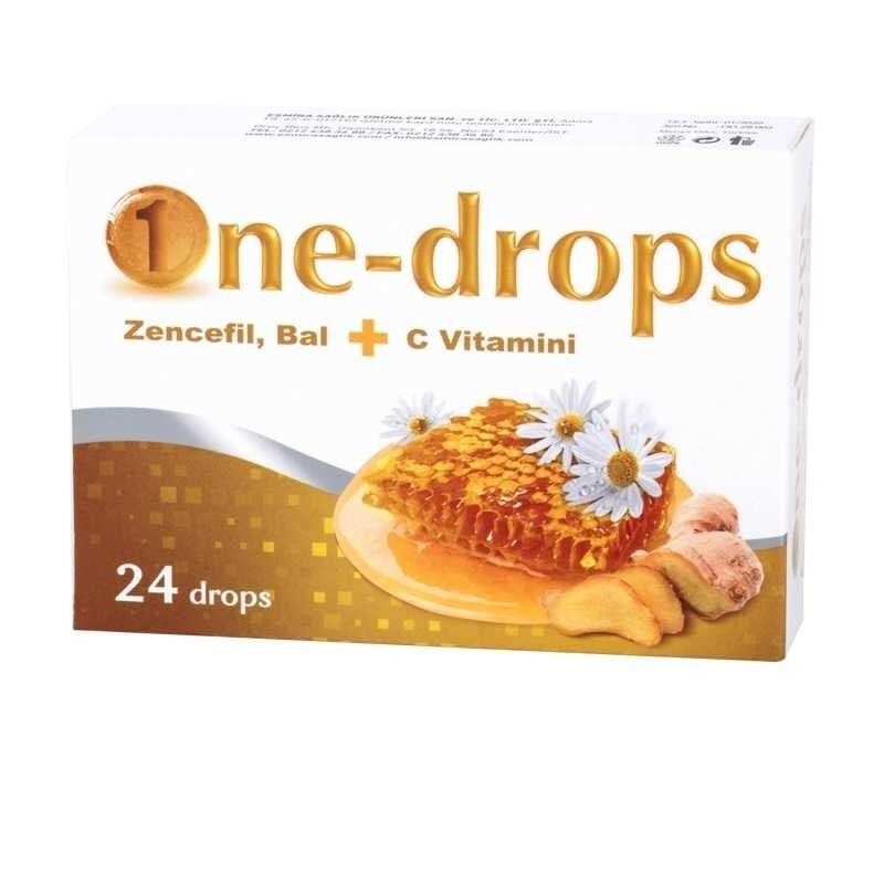 Miraderm One-Drops Ginger, Honey & Vitamin C Lozenges 24 Drops