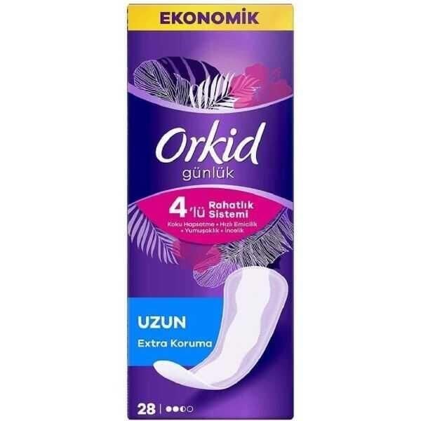 Orkid Daily Protection Long Panty Liners for Freshness 28 Count