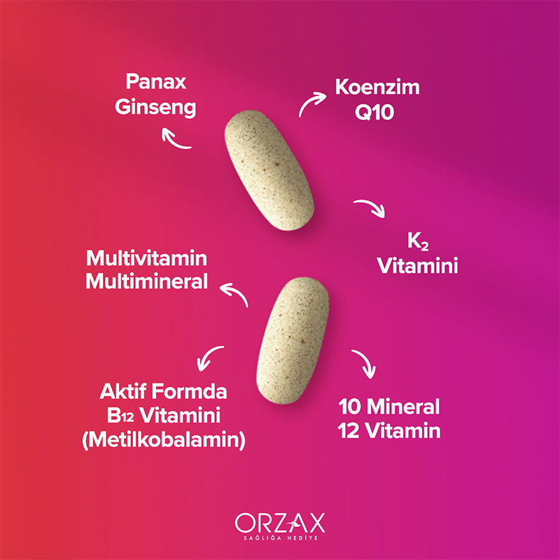 Orzax Ocean Daily One Energy Multivitamin with Ginseng 30 Tablets