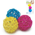 Pawise Colorful Wooden Chew Balls for Small Animals 3 Pack