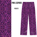Pink Leopard Lounge Pants with Pockets