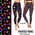 Painted Paws Leggings with Pockets Full or Capri