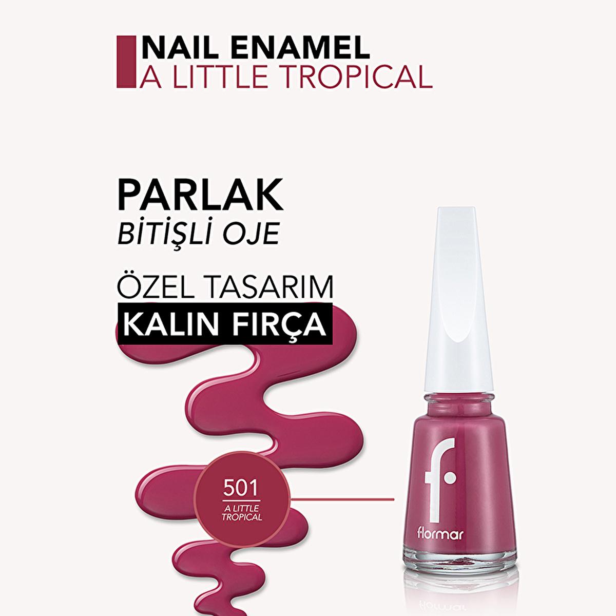 Flormar Nail Enamel - Long Lasting Nail Polish with Nail Care Benefits