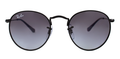 Ray-Ban 9547S 201/8G Round Metal Sunglasses in Black 44mm