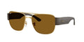 Ray-Ban 0RB3756 001/3359 Men's Metal Sunglasses with Brown Lenses