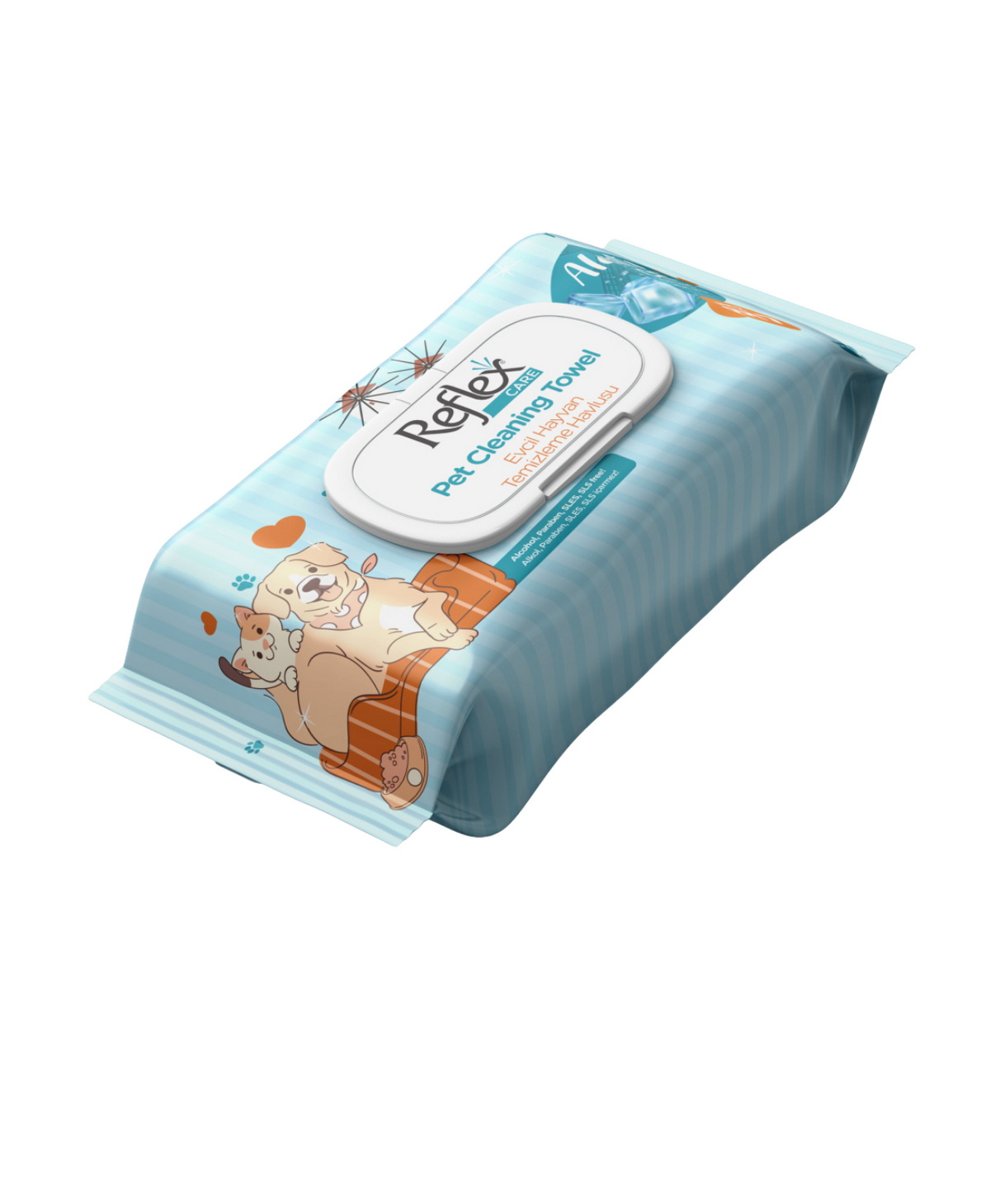 Reflex Care Alacati Ice Scented Pet Cleaning Wipes 50 Count