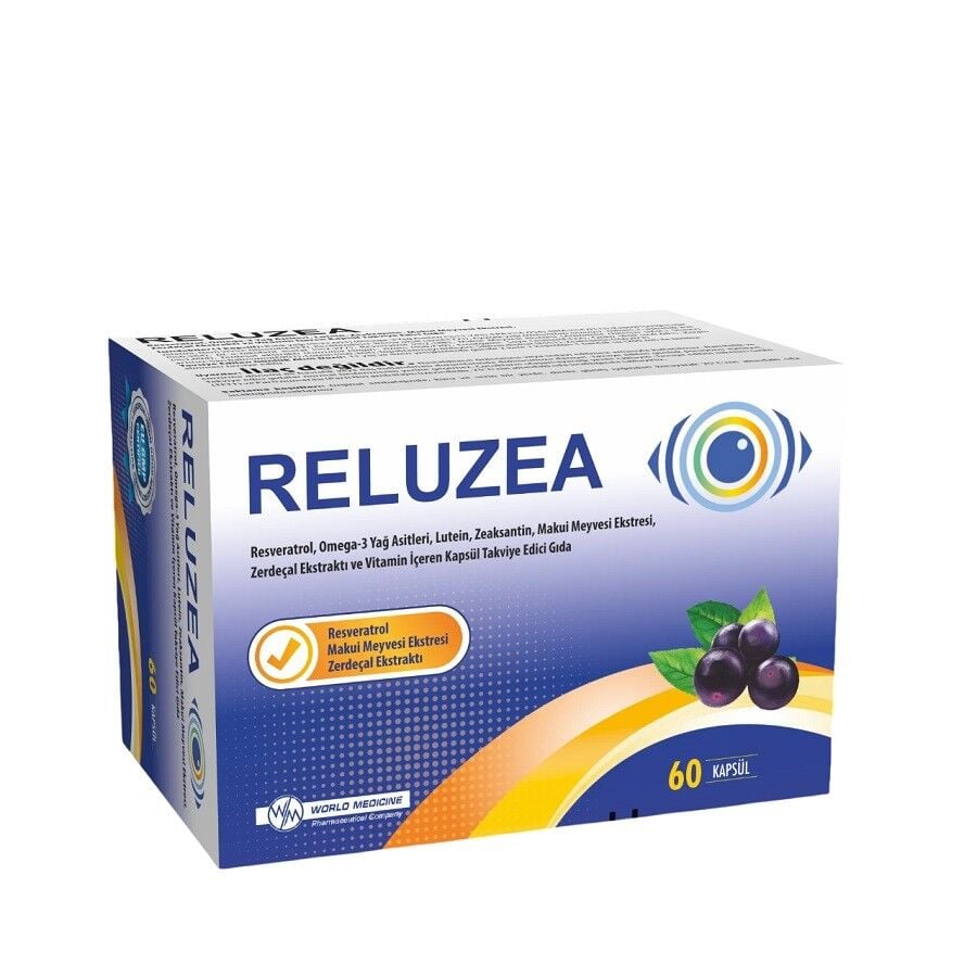 World Medicine Reluzea Omega-3 & Resveratrol Supplement 60 Capsules