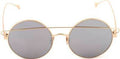 Retro Future C06 Yellow Metal Sunglasses with Mirrored Lenses