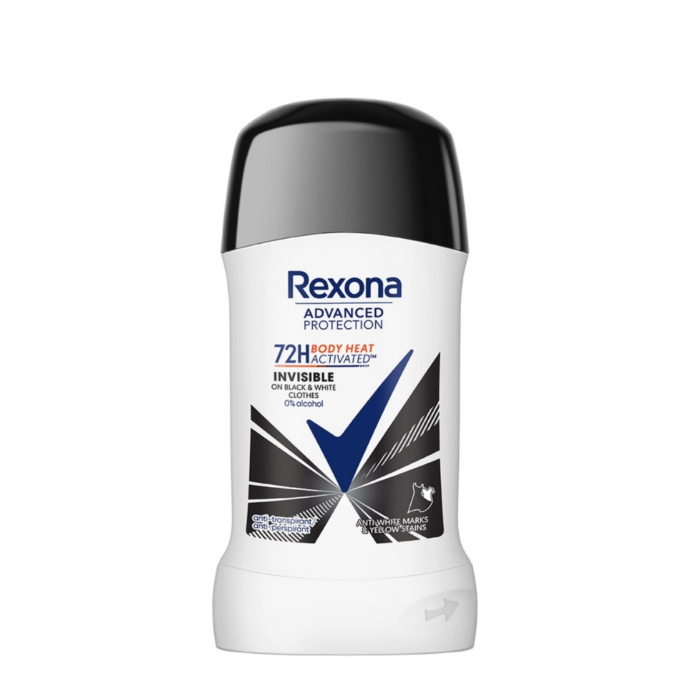Rexona Invisible Black & White Deodorant Stick for Women 50g