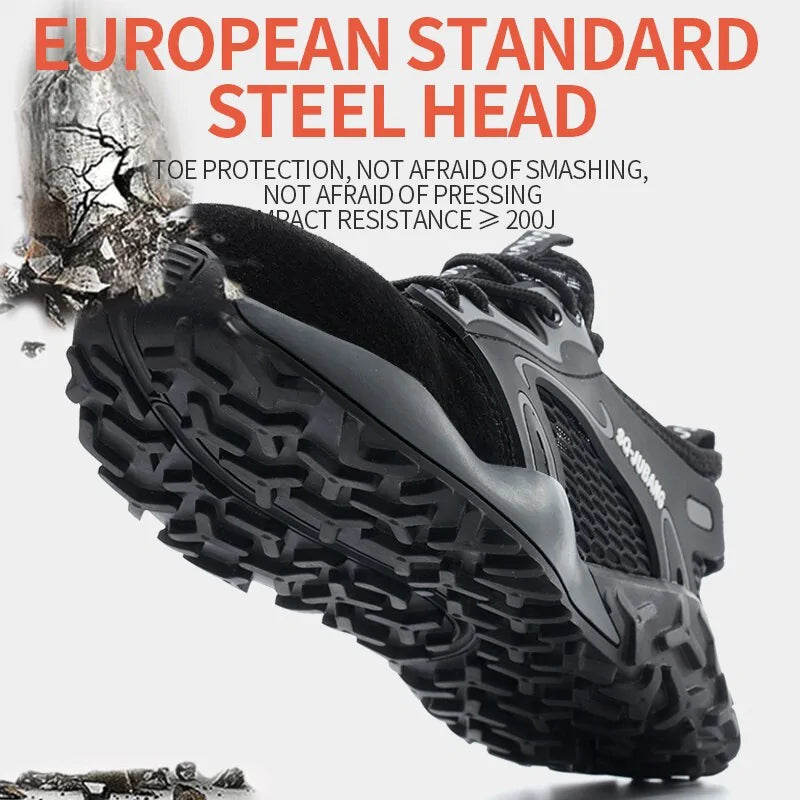 Steel Toe Anti-Collision Breathable Safety Work Boots