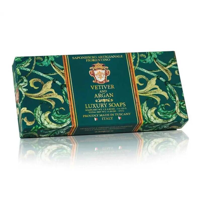 Saponificio Artigianale Fiorentino Vetiver & Argan Soap 3x125g