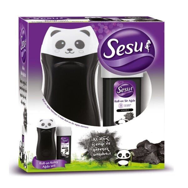 Sesu Roll-on Charcoal Wax Heater Set for Easy Hair Removal