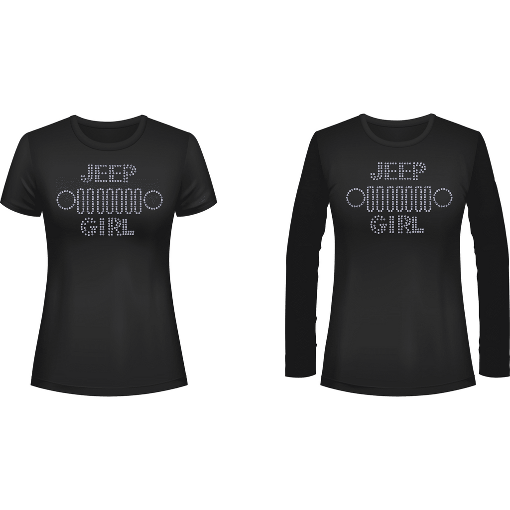 Jeeper Girl Grill Rhinestone Tee Short or Long  Sleeve