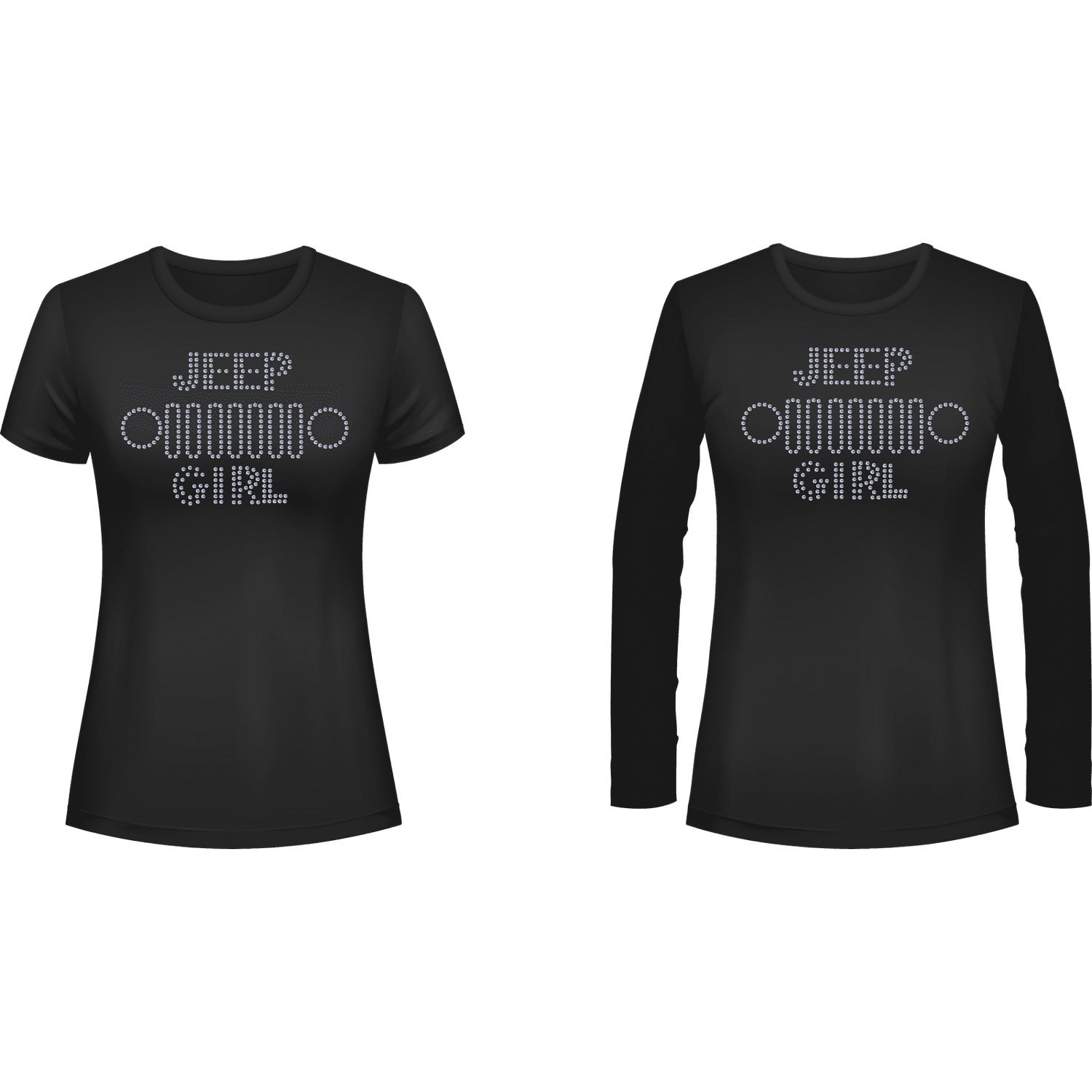 Jeeper Girl Grill Rhinestone Tee Short or Long  Sleeve