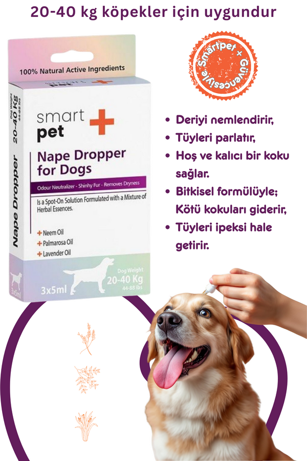 Smartpet + Large Dog Skin Care Spot-On Drops 3x5ml