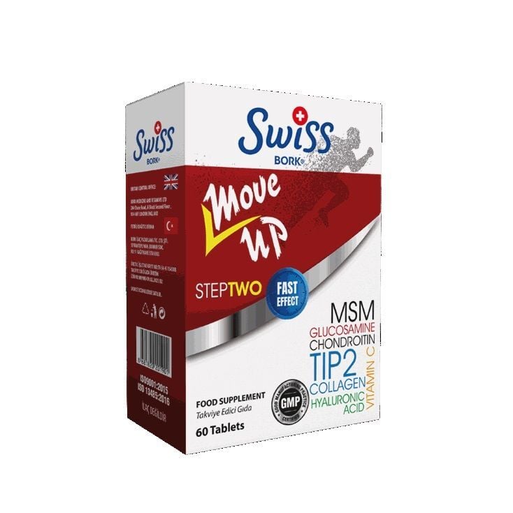 Swiss Bork Move UP MSM & Type 2 Collagen Support 60 Tablets