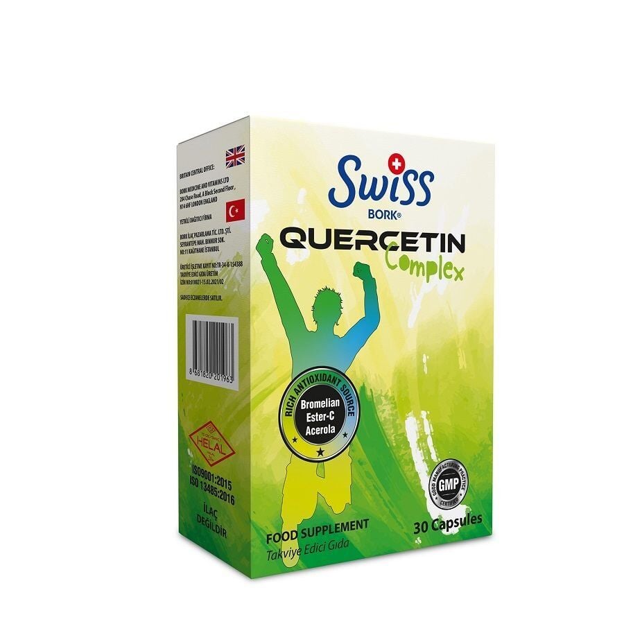 Swiss Bork Quercetin Complex with Ester-C & Bromelain 30 Capsules