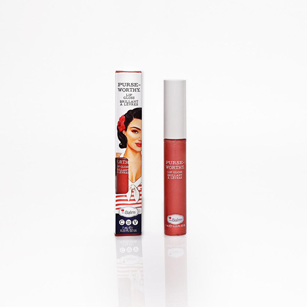 theBalm Purseworthy Lip Gloss - Moisturizing, Volumizing, Non-Sticky Formula with Special Brush for Easy Application