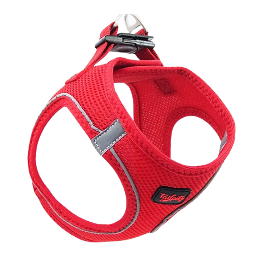 Tailpetz Air-Mesh Dog Harness Breathable Comfort Red 2X-Small