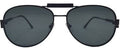 Versace 2167-Q 1261/87 Black Metal Shield Sunglasses