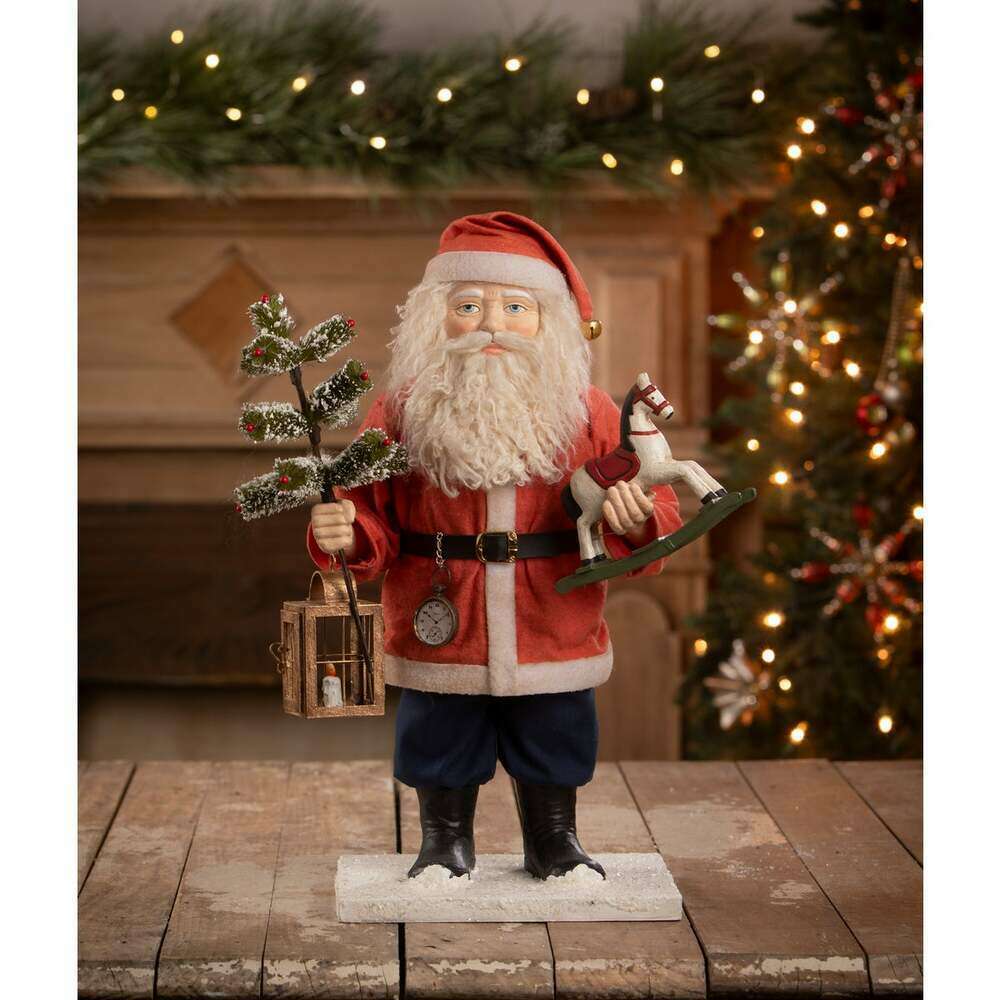 Vintage Santa with Toy Horse by Bethany Lowe Designs