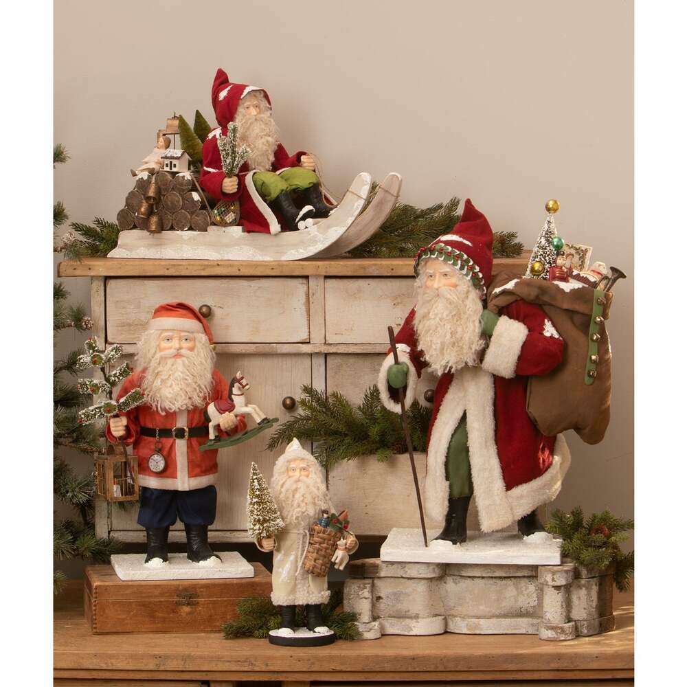 Vintage Santa with Toy Horse by Bethany Lowe Designs