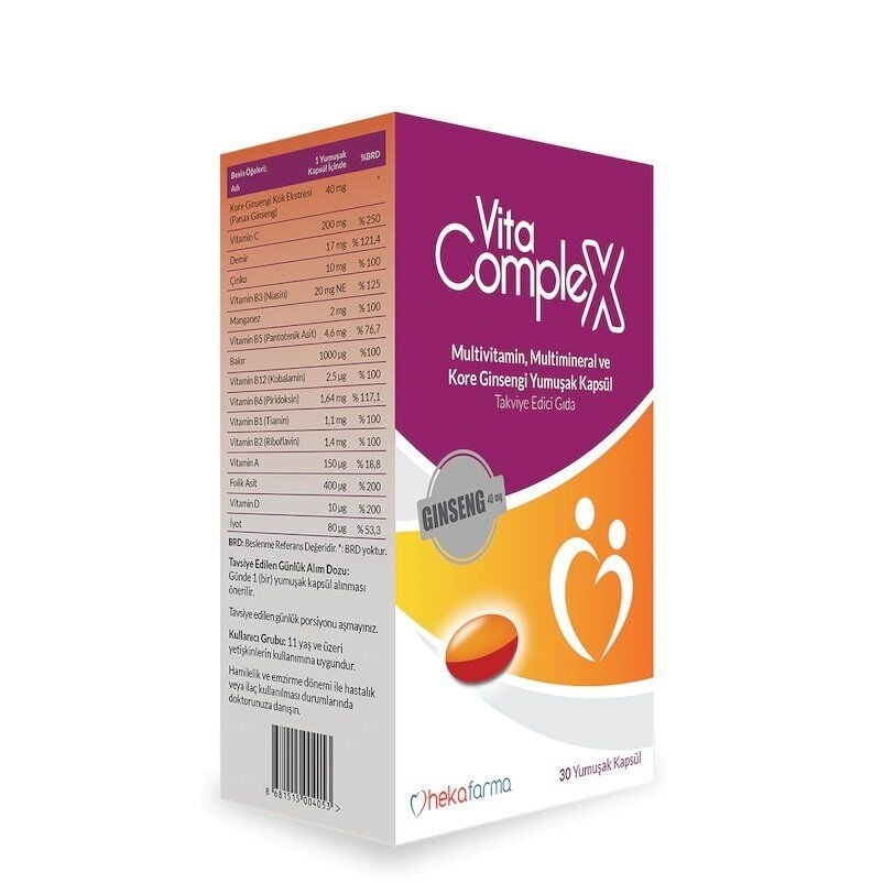 Heka Farma Vitacomplex Astaxanthin Multivitamin & Ginseng 30 Tablets