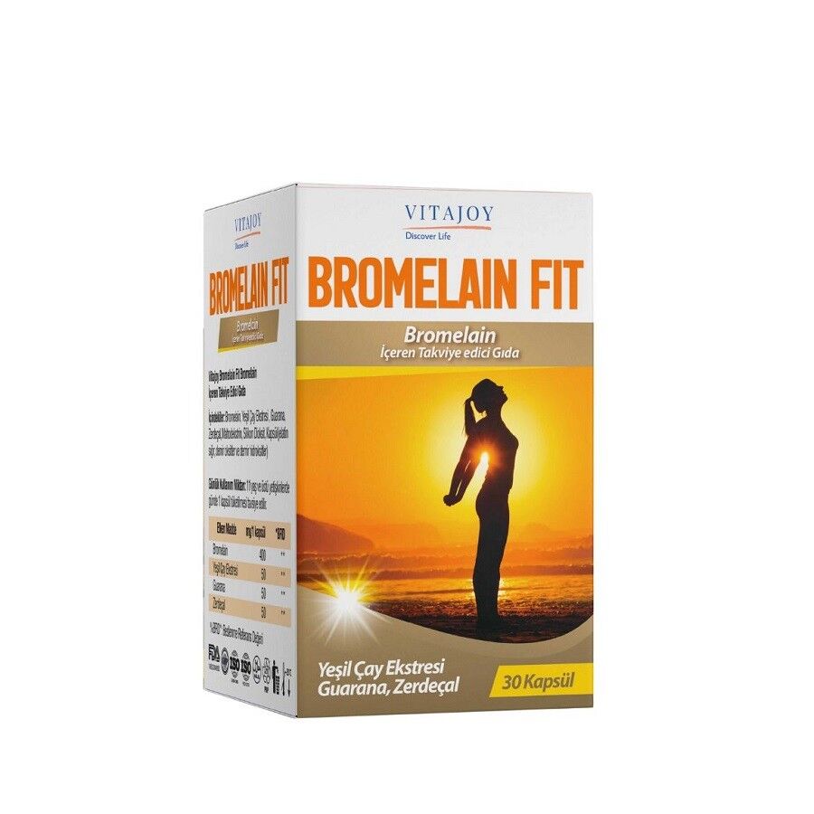 Vitajoy Bromelain Fit Metabolism Support Supplement 30 Capsules