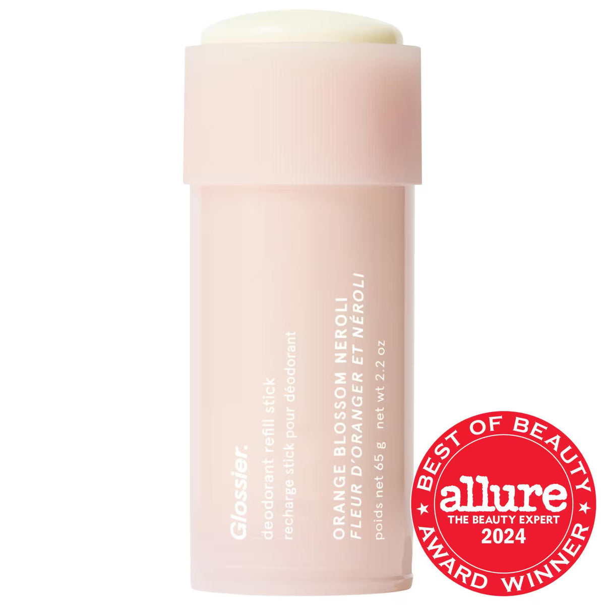 Glossier Refillable Aluminum-Free Deodorant Stick with Coconut Oil - Natural Deodorant for Sensitive Skin, Refillable Case Available