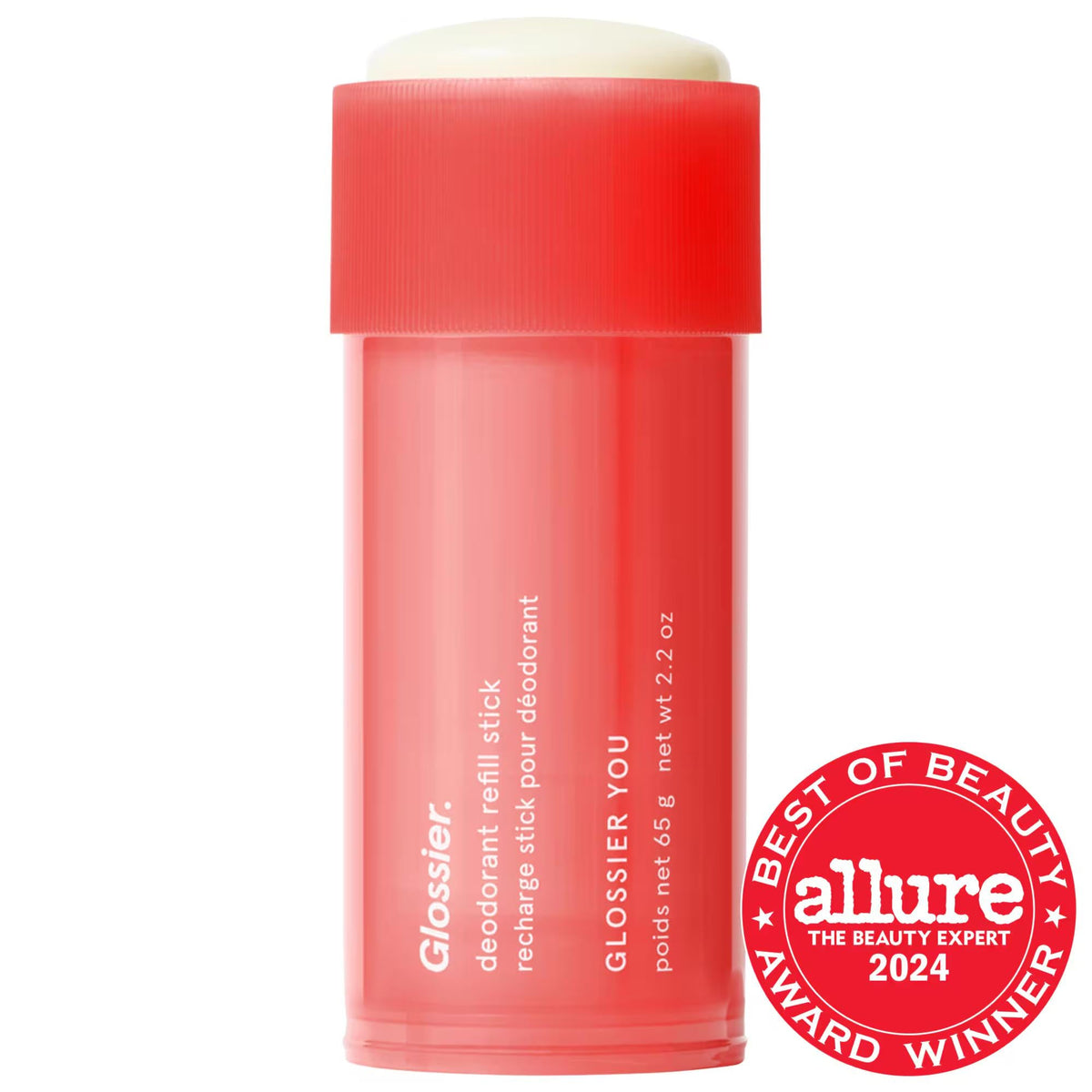Glossier Refillable Aluminum-Free Deodorant Stick - Natural Deodorant with Coconut Oil, Refillable Case, and Sustainable Personal Care