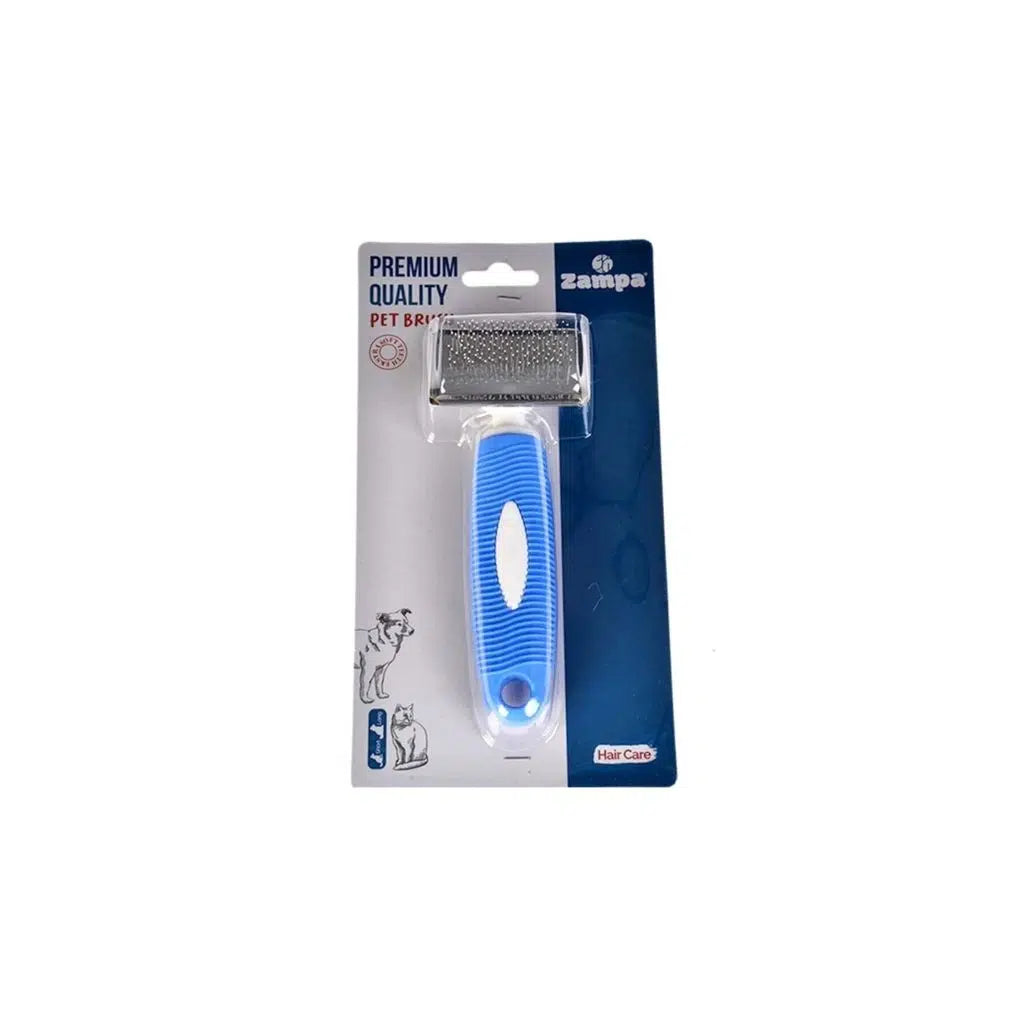 Zampa Pet Grooming Brush for Cats and Dogs Blue 16x6cm